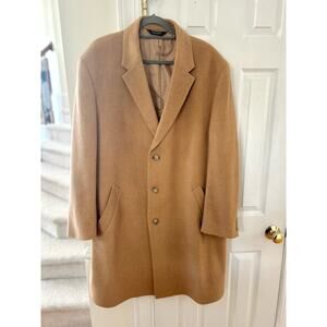 Jos A. Bank Tan Camel Three Button Pea Coat